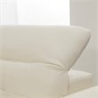 EK-L085 White Color With Italian Leather Sectional - Right Facing Chaise