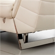 EK-L085 White Color With Italian Leather Sectional - Left Facing Chaise