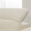 EK-L085 White Color With Italian Leather Sectional - Left Facing Chaise