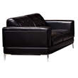 EK003 Black Color With Italian Leather Loveseat