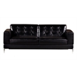 EK003 Black Color With Italian Leather Sofa