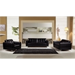 EK003 Black Color With Italian Leather Sofa