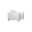 EK003 White Color With Italian Leather Chair