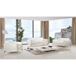 EK003 White Color With Italian Leather Chair