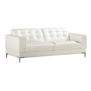 EK003 White Color With Italian Leather Sofa