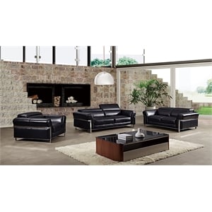 EK012 Black Color With Italian Full Leather Chair