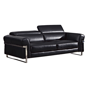 ek012 black color with italian full leather sofa
