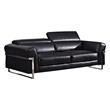 EK012 Black Color With Italian Full Leather Sofa
