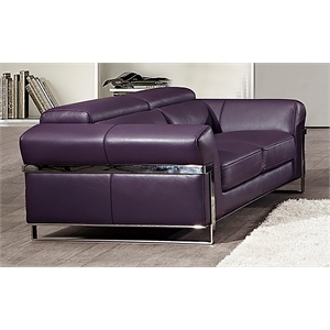 ek012 purple color with italian full leather loveseat