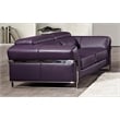 EK012 Purple Color With Italian Full Leather Loveseat