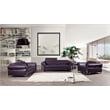 EK012 Purple Color With Italian Full Leather Loveseat