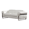 EK012 White Color With Italian Full Leather Loveseat