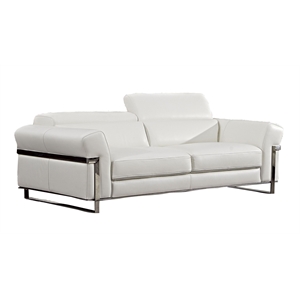 ek012 white color with italian full leather sofa
