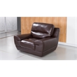 EK018 Dark Brown Color With Italian Leather Chair