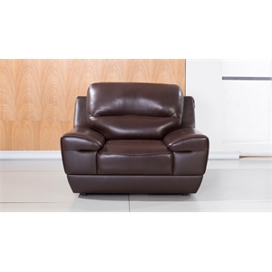 ek018 dark brown color with italian leather chair