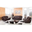 EK018 Dark Brown Color With Italian Leather Loveseat