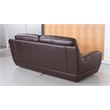 EK018 Dark Brown Color With Italian Leather Sofa