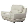 EK018 White Color With Italian Leather Chair
