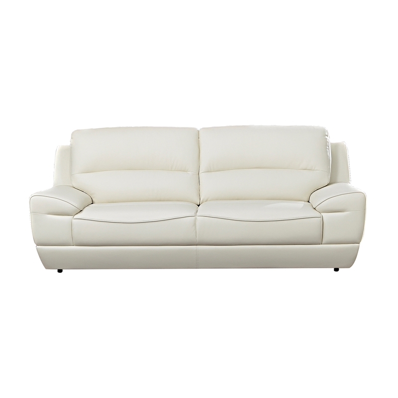 EK018 White Color With Italian Leather Sofa