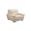EK019 Cream Color With Italian Leather Chair
