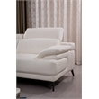 EK-L525R White Color With Top Grain Leather -Right Sitting Chaise Sectional