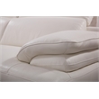 EK-L525R White Color With Top Grain Leather -Right Sitting Chaise Sectional