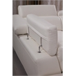 EK-L525R White Color With Top Grain Leather -Right Sitting Chaise Sectional