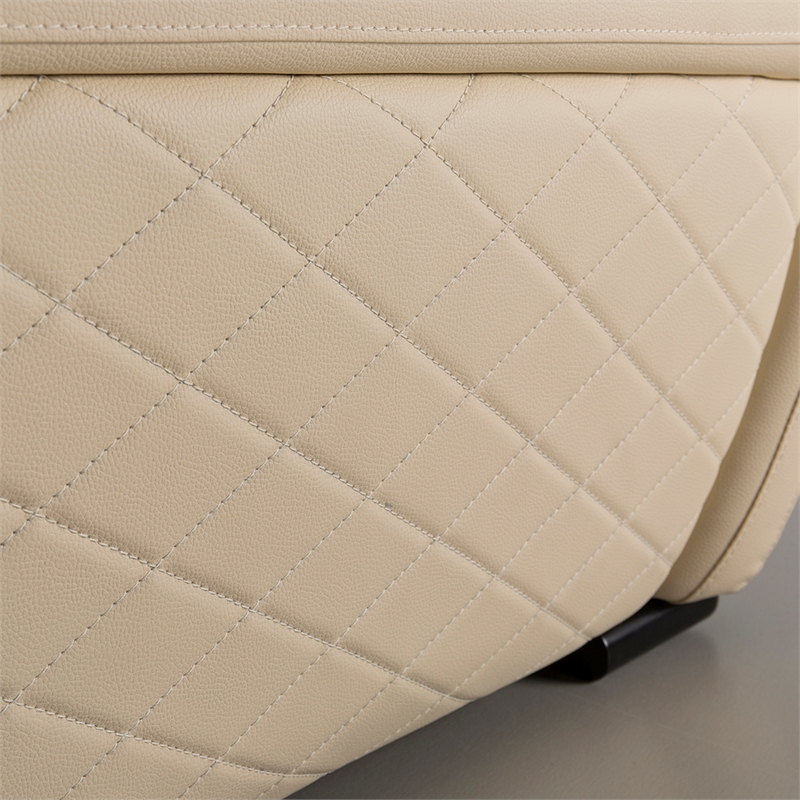 EK019 Cream Color With Italian Leather Loveseat