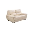 EK019 Cream Color With Italian Leather Loveseat