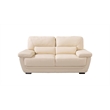EK019 Cream Color With Italian Leather Loveseat
