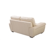 EK019 Cream Color With Italian Leather Loveseat