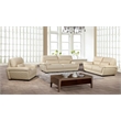 EK019 Cream Color With Italian Leather Loveseat