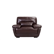 EK019 Dark Brown Color With Italian Leather Chair