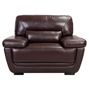 ek019 dark brown color with italian leather chair