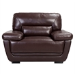 EK019 Dark Brown Color With Italian Leather Chair