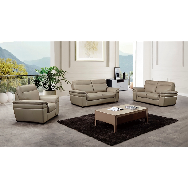 EK020 Tan Color With Italian Leather Sofa