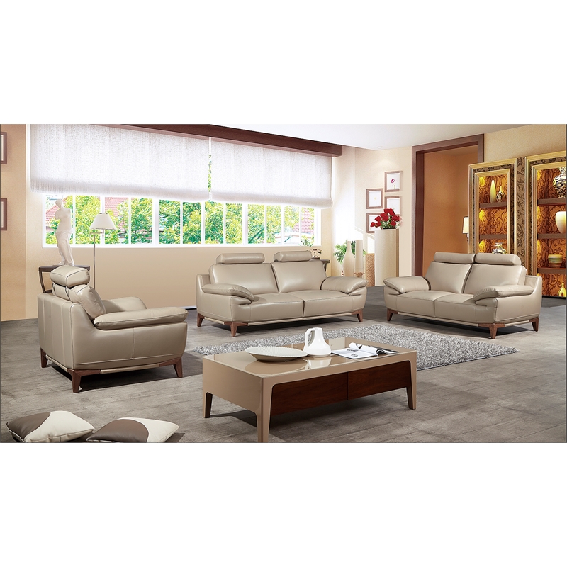 EK028 Tan Color With Italian Full Leather Loveseat