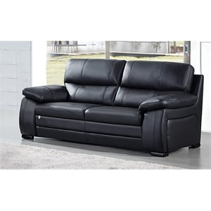 ek041 black color with italian leather sofa