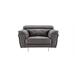 EK068 Dark Gray Color With Italian Leather Chair