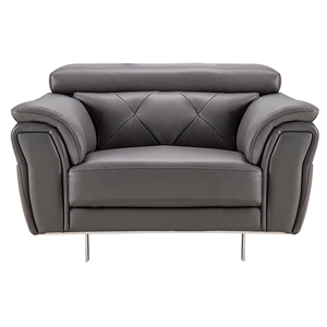 ek068 dark gray color with italian leather chair