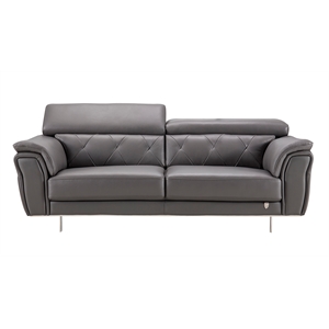 ek068 dark gray color with italian leather sofa