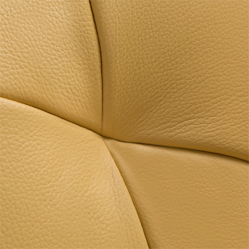 EK068 Yellow Color With Italian Leather Chair