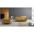 EK068 Yellow Color With Italian Leather Sofa