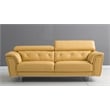 EK068 Yellow Color With Italian Leather Sofa