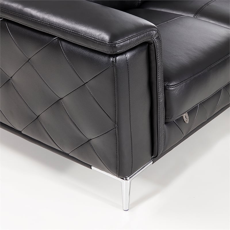 EK071 Black Color With Italian Leather Chair