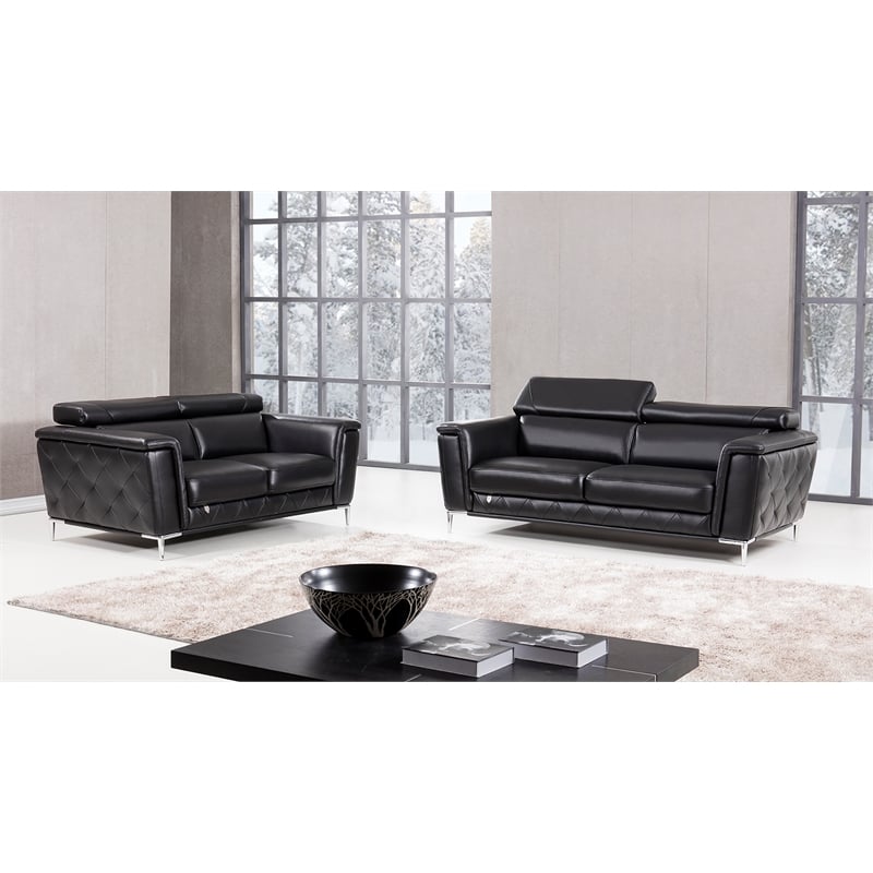 EK071 Black Color With Italian Leather Chair