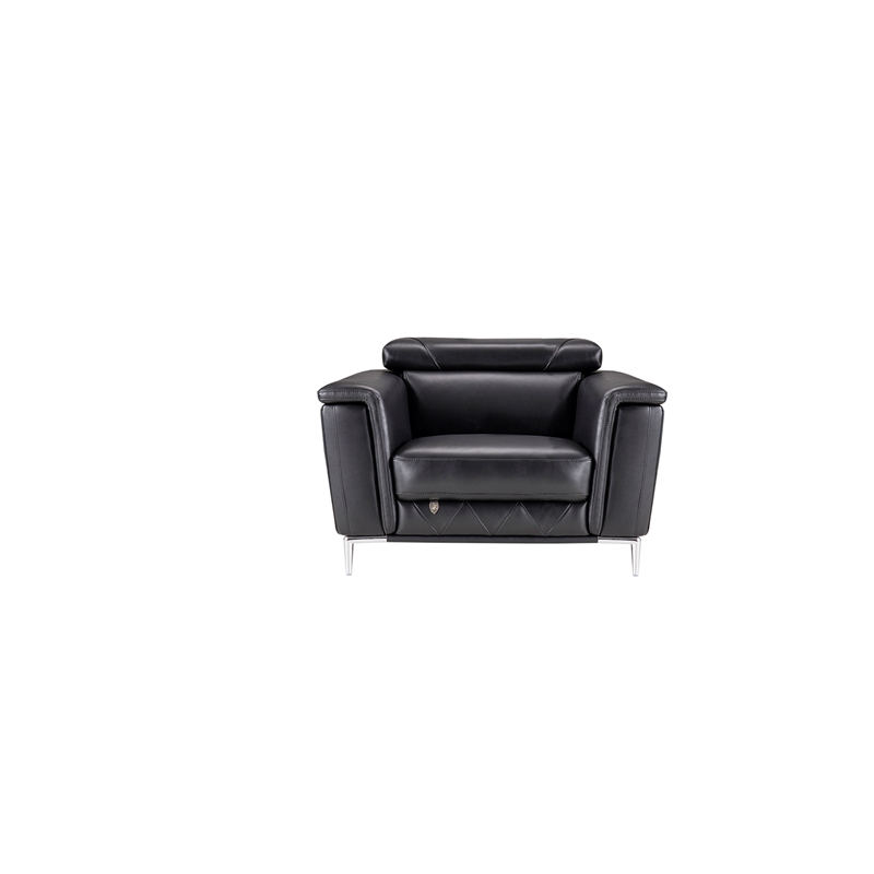 EK071 Black Color With Italian Leather Chair