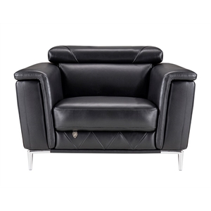 ek071 black color with italian leather chair
