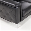 EK071 Black Color With Italian Leather Loveseat