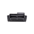 EK071 Black Color With Italian Leather Loveseat